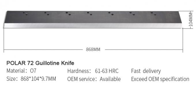 कागज गिलोटिन कागज काटने की मशीन के लिए ध्रुवीय के साथ सीधे ब्लेड चाकू 0