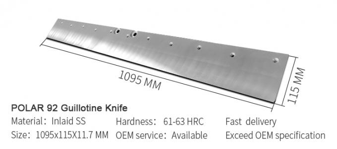 कागज गिलोटिन कागज काटने की मशीन के लिए ध्रुवीय के साथ सीधे ब्लेड चाकू 1